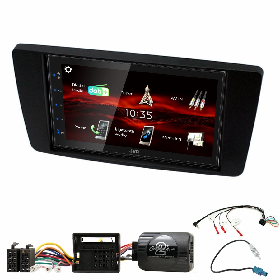 Autoradio JVC CarPlay Skoda Octavia et Yeti + Kit complet