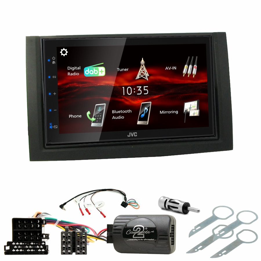 Autoradio JVC CarPlay Skoda Fabia de 08/2004 à 12/2007 + Kit complet