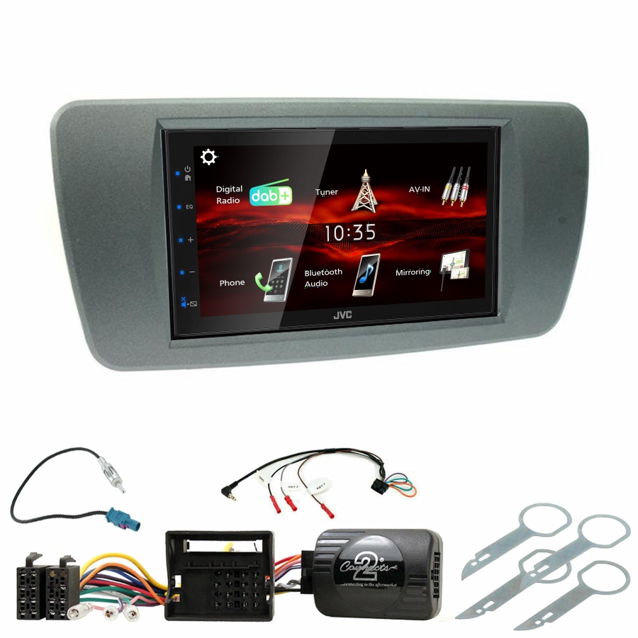 Autoradio JVC CarPlay Seat Ibiza de 06/2008 à 2014 + Kit complet