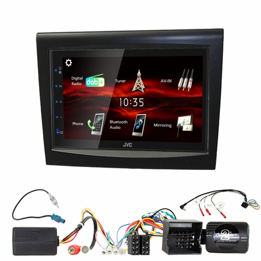 Autoradio JVC CarPlay Porsche 911, Cayman et Boxster de 2004 à 2012 + Kit complet