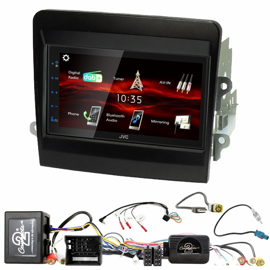 Autoradio JVC CarPlay Porsche Boxster, Cayman et 911 991 de 2012 à 2016 + Kit complet