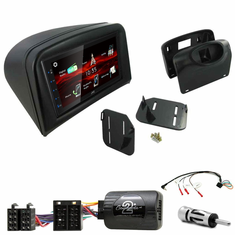 Autoradio JVC CarPlay Peugeot 206 de 2002 à 2009 + Kit complet