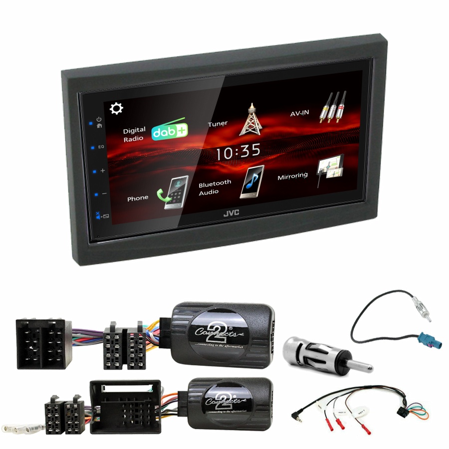 Autoradio JVC CarPlay Peugeot 207 307 3008 5008 Expert Partner + Kit complet