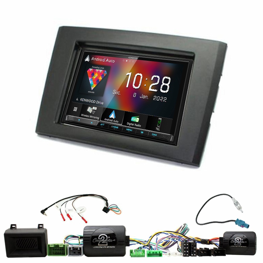 Autoradio Kenwood CarPlay GPS Volvo XC90 de 2006 à 2014 - Kit complet