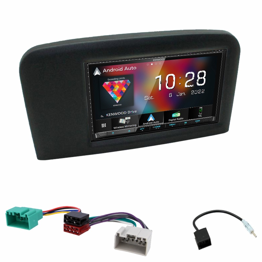 Autoradio Kenwood CarPlay GPS Volvo S80 de 1998 à 2006 - Kit complet
