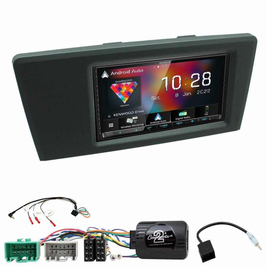 Autoradio Kenwood CarPlay GPS Volvo S60 et Volvo V70 de 2000 à 2004 - Kit complet