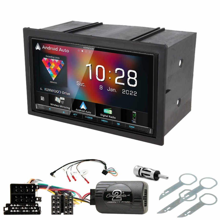 Autoradio Kenwood CarPlay GPS Volkswagen Fox Sharan Transporter Polo Golf Bora Lupo et Passat - Kit complet