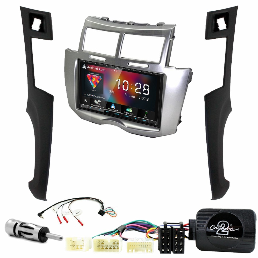 Autoradio Kenwood CarPlay GPS Toyota Yaris de 2006 à 2011 - Kit complet