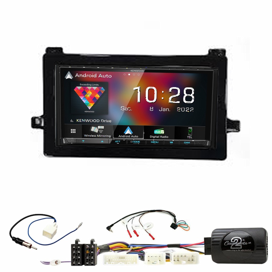 Autoradio Kenwood CarPlay GPS Toyota Prius de 2016 à 2019 - Kit complet
