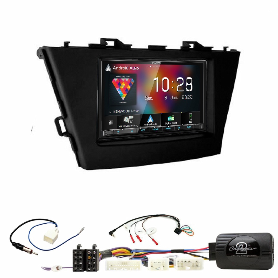 Autoradio Kenwood CarPlay GPS Toyota Prius de 06/2012 à 2015 - Kit complet