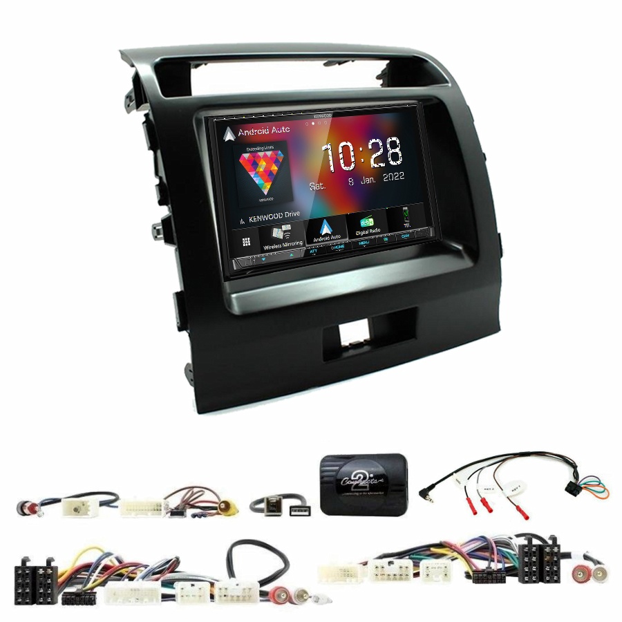 Autoradio Kenwood CarPlay GPS Toyota Land Cruiser de 2008 à 2015 - Kit complet