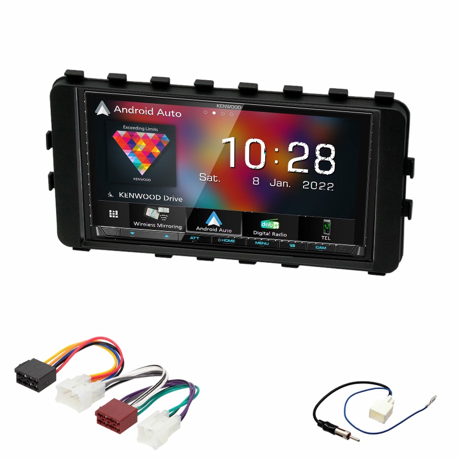 Autoradio Kenwood CarPlay GPS Toyota IQ de 01/2009 à 2016 - Kit complet