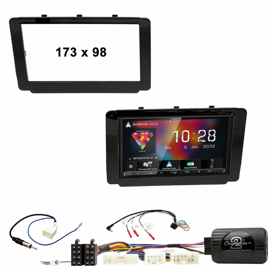 Autoradio Kenwood CarPlay GPS Toyota Hilux depuis 2015 - Kit complet
