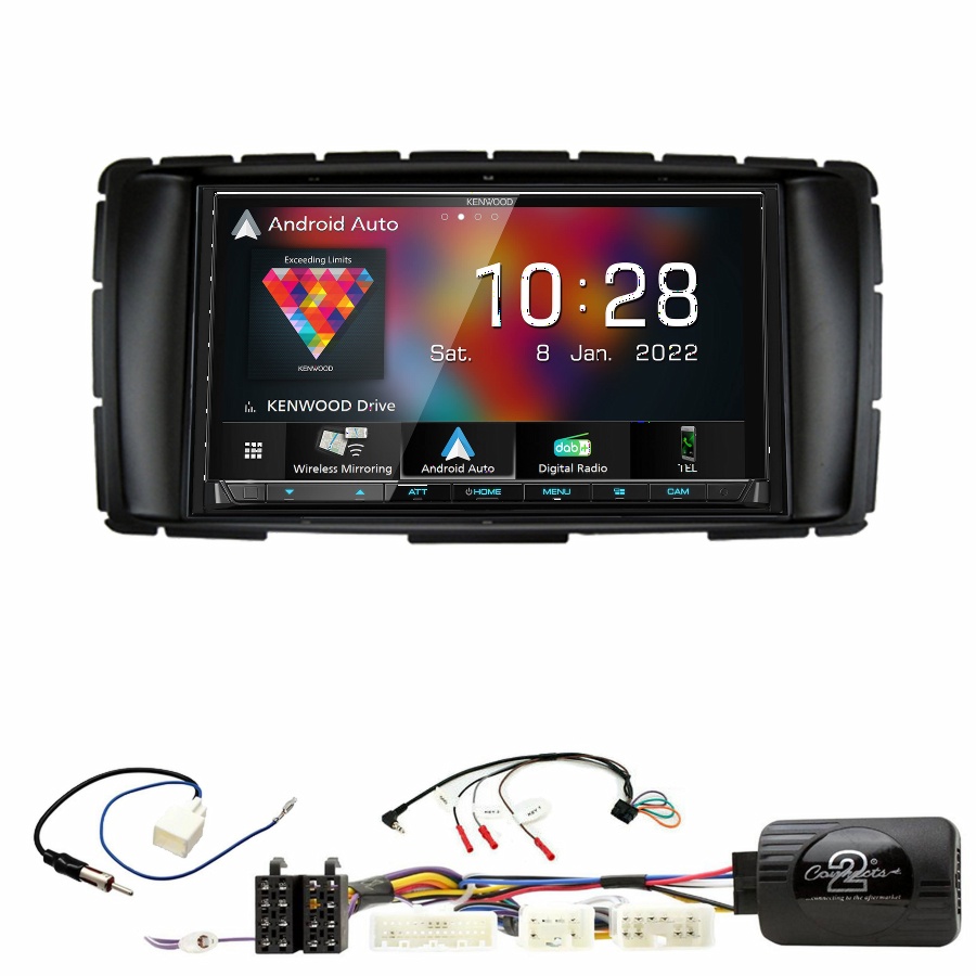 Autoradio Kenwood CarPlay GPS Toyota Hilux de 2012 à 2015 - Kit complet