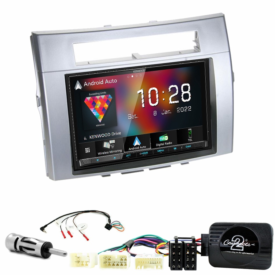 Autoradio Kenwood CarPlay GPS Toyota Corolla Verso de 04/2004 à 03/2009 - Kit complet