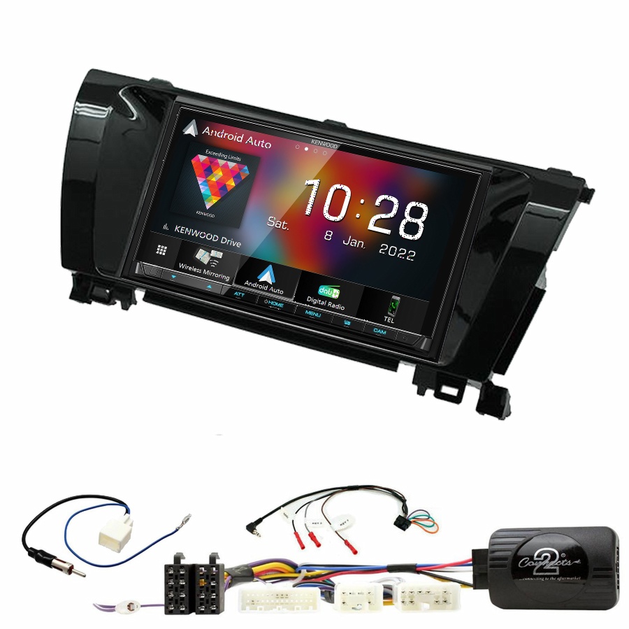 Autoradio Kenwood CarPlay GPS Toyota Corolla de 2014 à 2018 - Kit complet