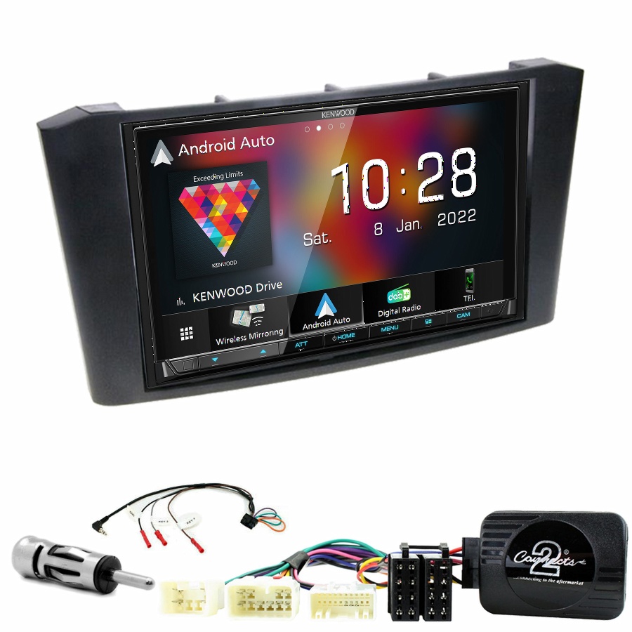 Autoradio Kenwood CarPlay GPS Toyota Avensis de 2003 à 2008 - Kit complet