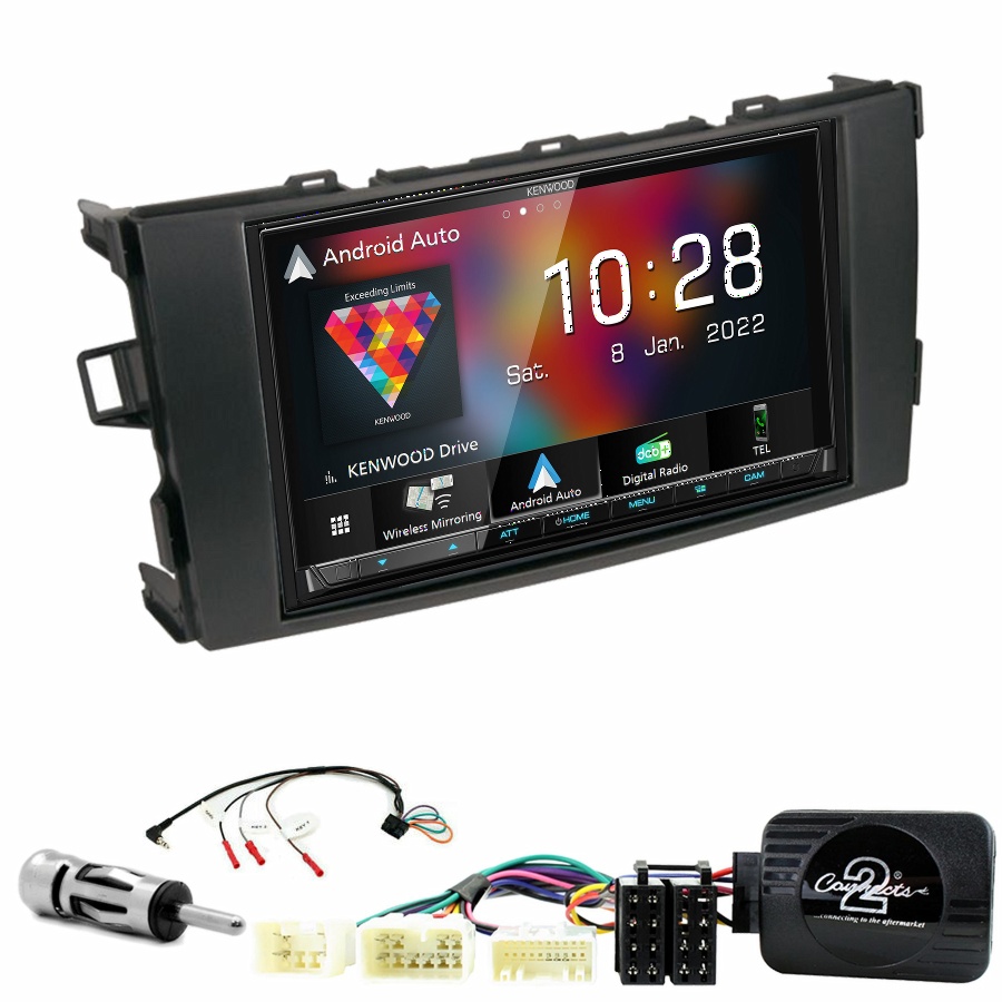 Autoradio Kenwood CarPlay GPS Toyota Auris de 2007 à 2012 - Kit complet
