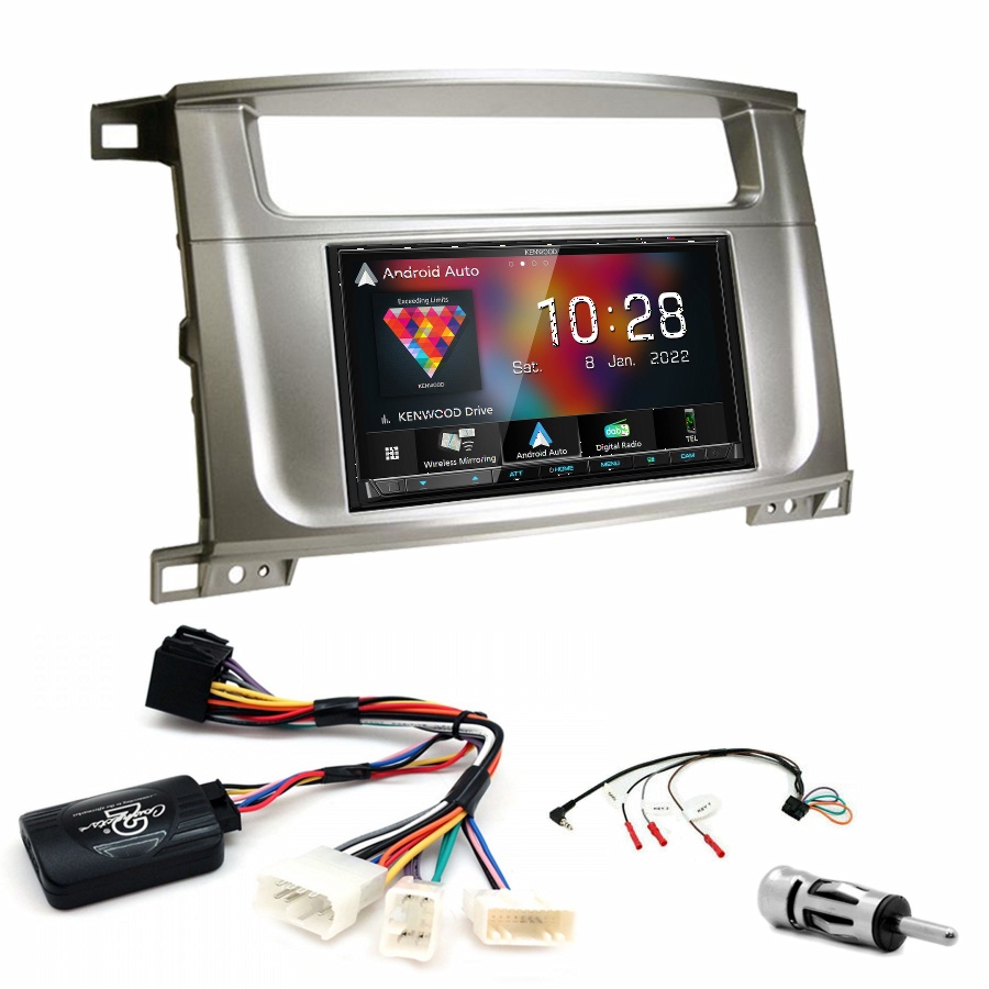 Autoradio Kenwood CarPlay GPS Toyota Land Cruiser 100 de 2003 à 2007 - Kit complet