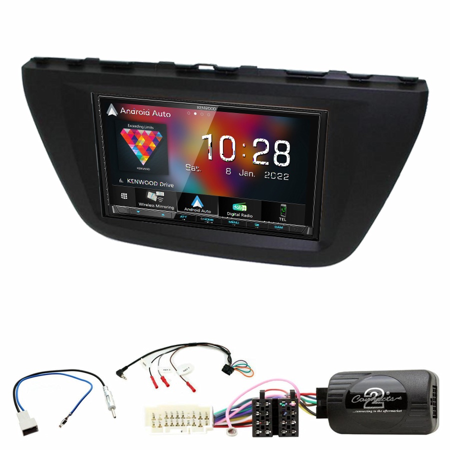 Autoradio Kenwood CarPlay GPS Suzuki SX4 S-Cross depuis 2013 - Kit complet