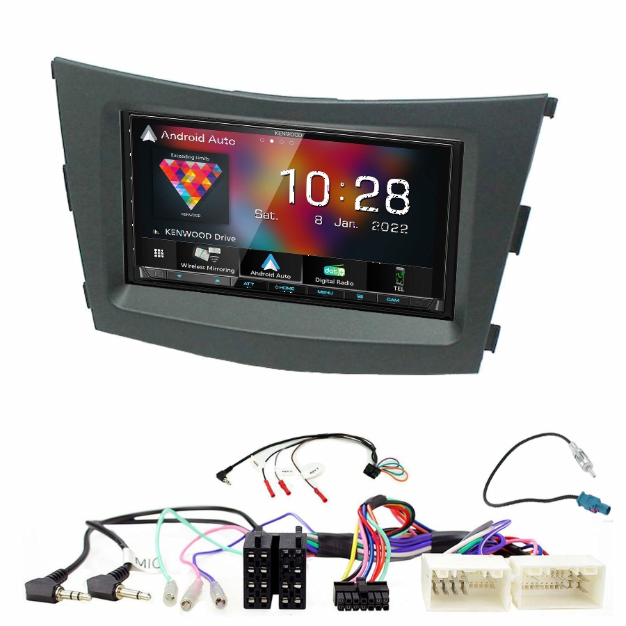 Autoradio Kenwood CarPlay GPS Ssangyong Tivoli de 2015 à 2019 - Kit complet