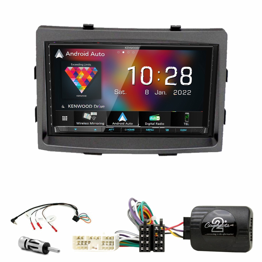 Autoradio Kenwood CarPlay GPS Ssangyong Rodius depuis 2013 - Kit complet