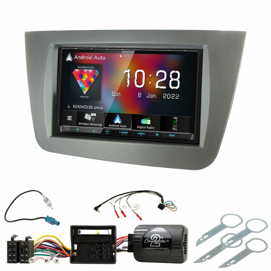 Autoradio Kenwood CarPlay GPS Seat Altea, Altea XL et Toledo - Kit complet