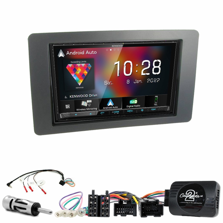 Autoradio Kenwood CarPlay GPS Saab 9-5 de 2005 à 2009 - Kit complet