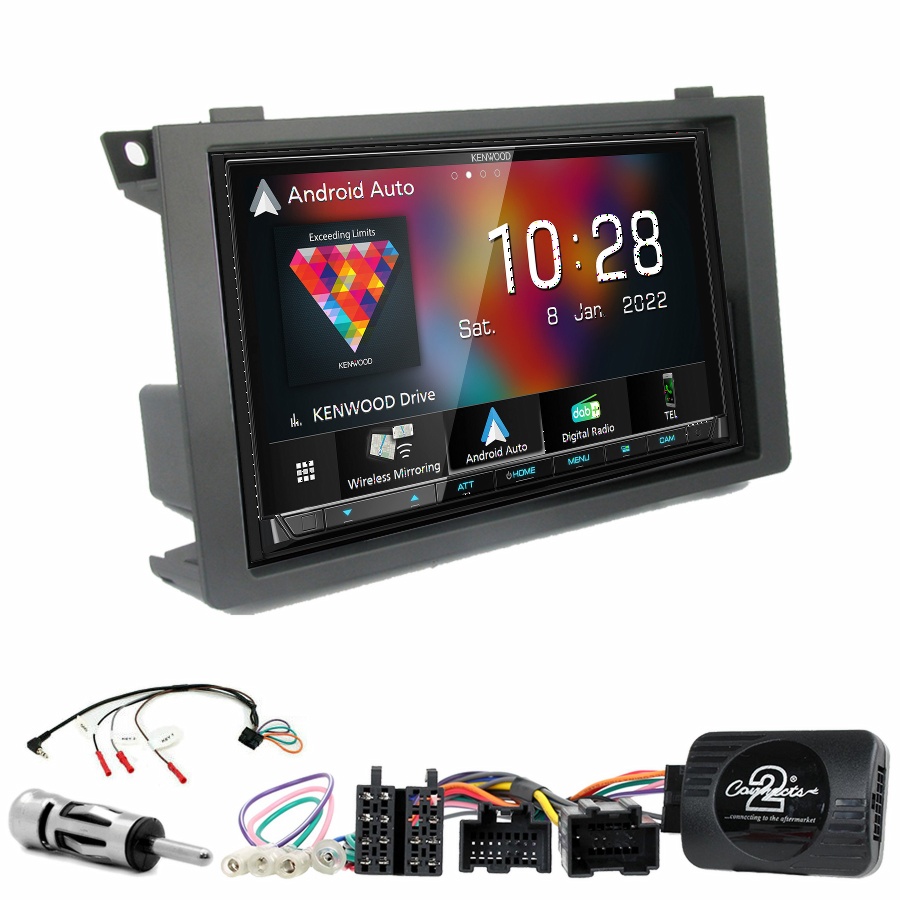 Autoradio Kenwood CarPlay GPS Saab 9-3 de 2006 à 2011 - Kit complet