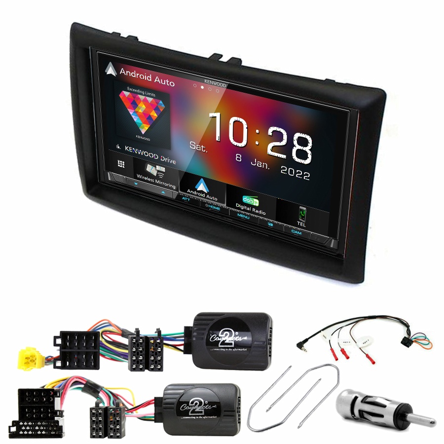 Autoradio Kenwood CarPlay GPS Renault Megane 2 - Kit complet