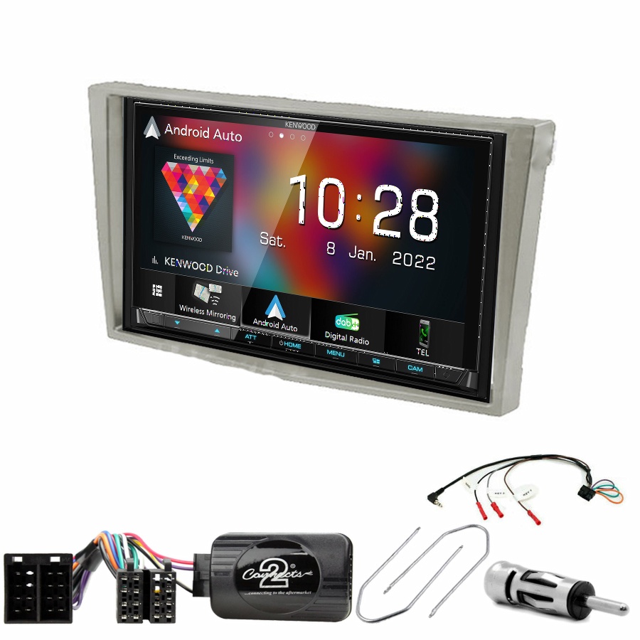 Autoradio Kenwood CarPlay GPS Renault Trafic de 2001 à 2010 - Kit complet