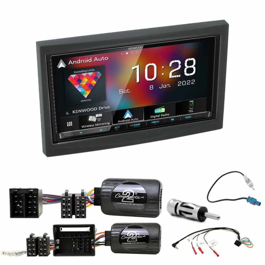 Autoradio Kenwood CarPlay GPS Fiat Scudo - Kit complet