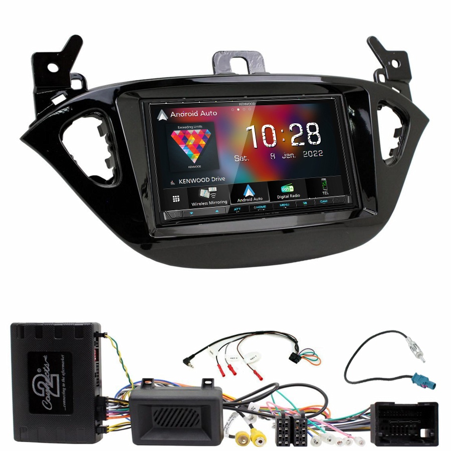 Autoradio Kenwood CarPlay GPS Opel Adam et Corsa de 2013 à 2019 - Kit complet