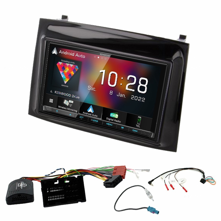 Autoradio Kenwood CarPlay GPS Fiat Doblo de 2015 à 2021 - Kit complet