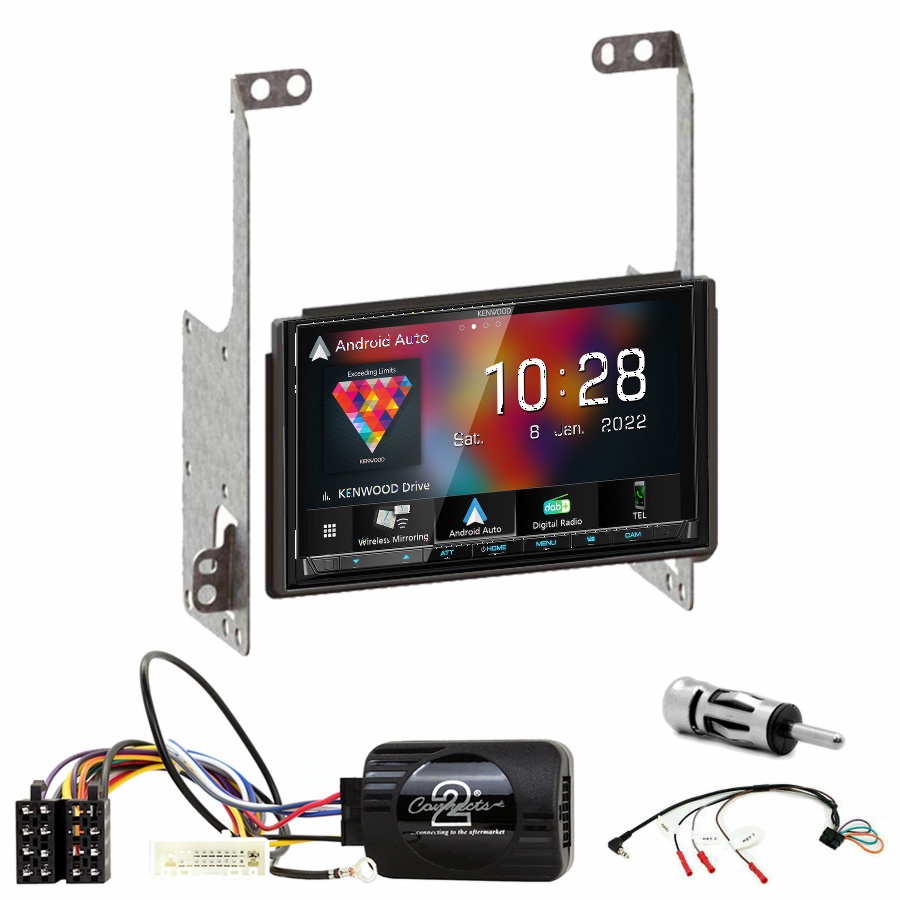 Autoradio Kenwood CarPlay GPS Nissan X-Trail de 2007 à 2013 - Kit complet