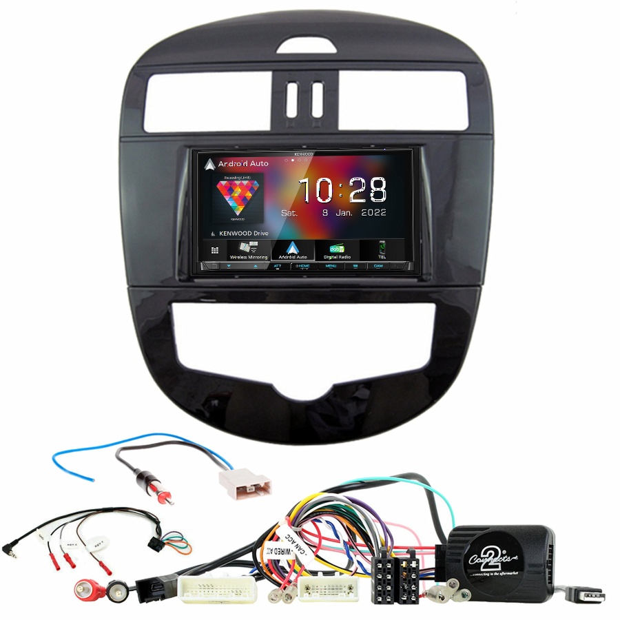 Autoradio Kenwood CarPlay GPS Nissan Pulsar de 2015 à 2018 - Kit complet