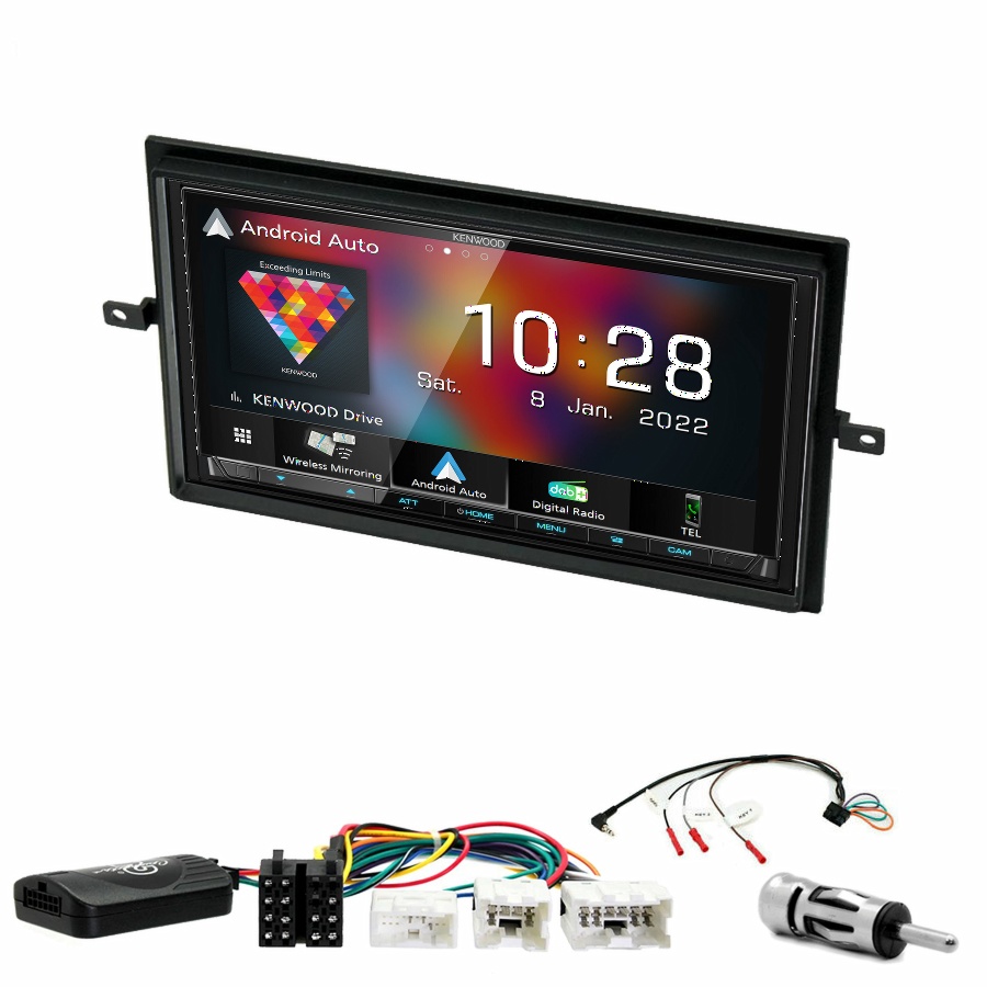 Autoradio Kenwood CarPlay GPS Nissan Navara et Pathfinder de 2005 à 2013 - Kit complet