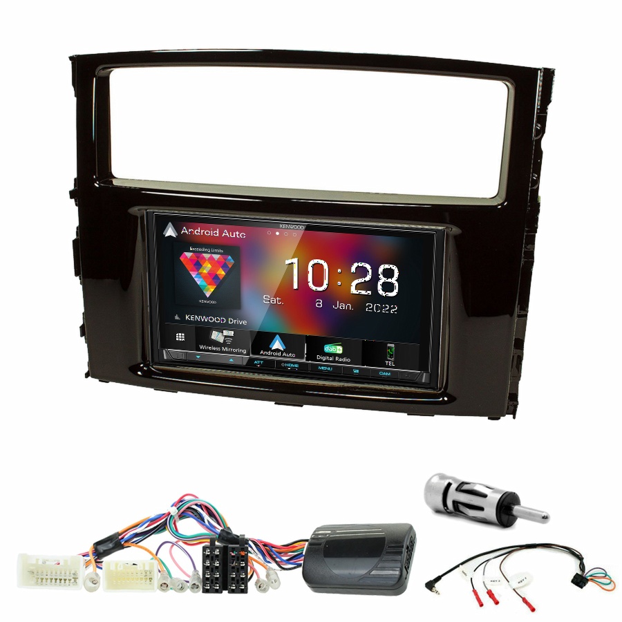 Autoradio Kenwood CarPlay GPS Mitsubishi Pajero de 2006 à 2014 - Kit complet