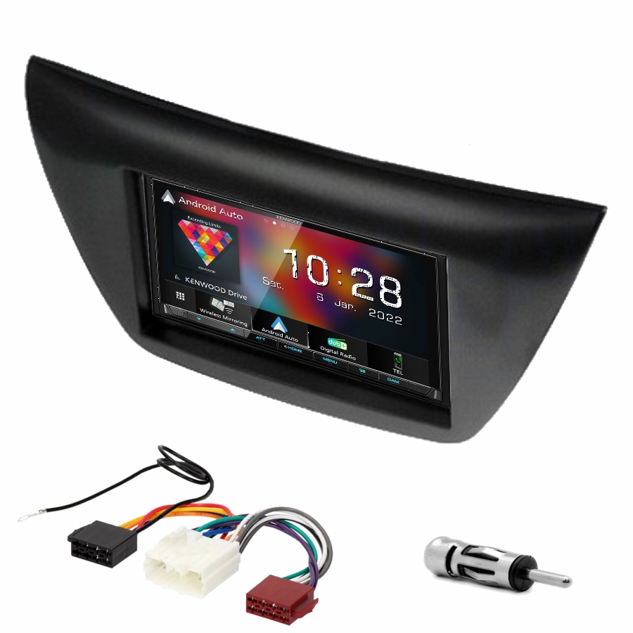 Autoradio Kenwood CarPlay GPS Mitsubishi Lancer de 2004 à 2008 - Kit complet