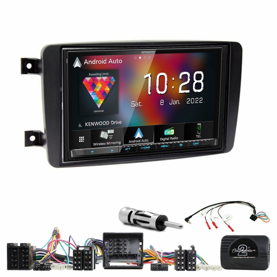 Autoradio Kenwood CarPlay GPS Mercedes CLK, Classe C, Viano et Vito - Kit complet