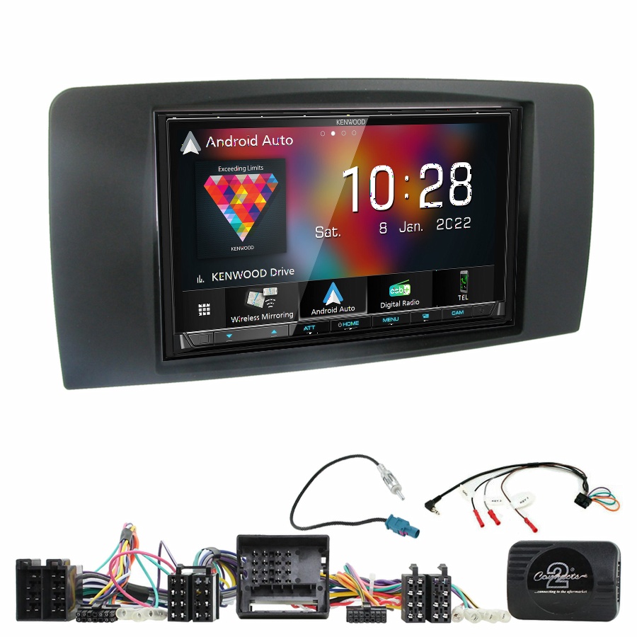 Autoradio Kenwood CarPlay GPS Mercedes Classe R de 2006 à 2013 - Kit complet