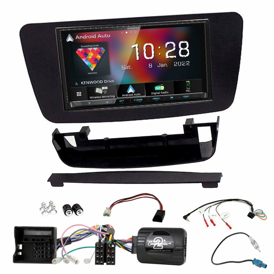 Autoradio Kenwood CarPlay GPS Mercedes Classe A, CLA et GLA - Kit complet