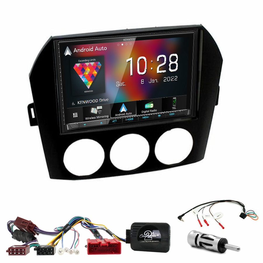 Autoradio Kenwood CarPlay GPS Mazda MX-5 de 2005 à 2015 - Kit complet