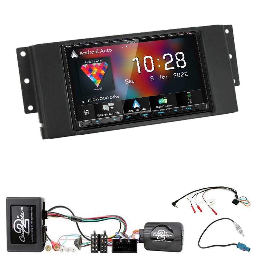 Autoradio Kenwood CarPlay GPS Land Rover Discovery, Freelander et Range Rover Sport - Kit complet