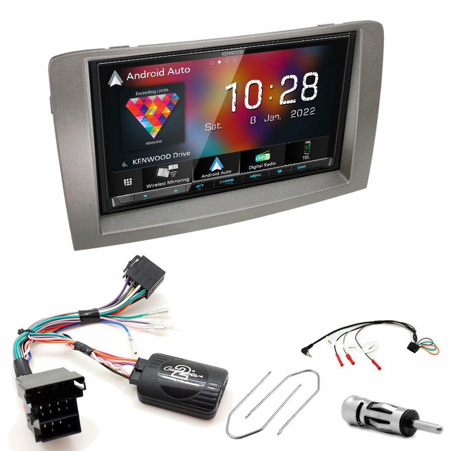 Autoradio Kenwood CarPlay GPS Lancia Musa de 2005 à 2012 - Kit complet