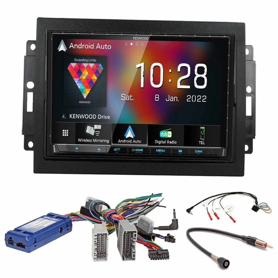 Autoradio Kenwood CarPlay GPS Chrysler 300C et Aspen - Kit complet