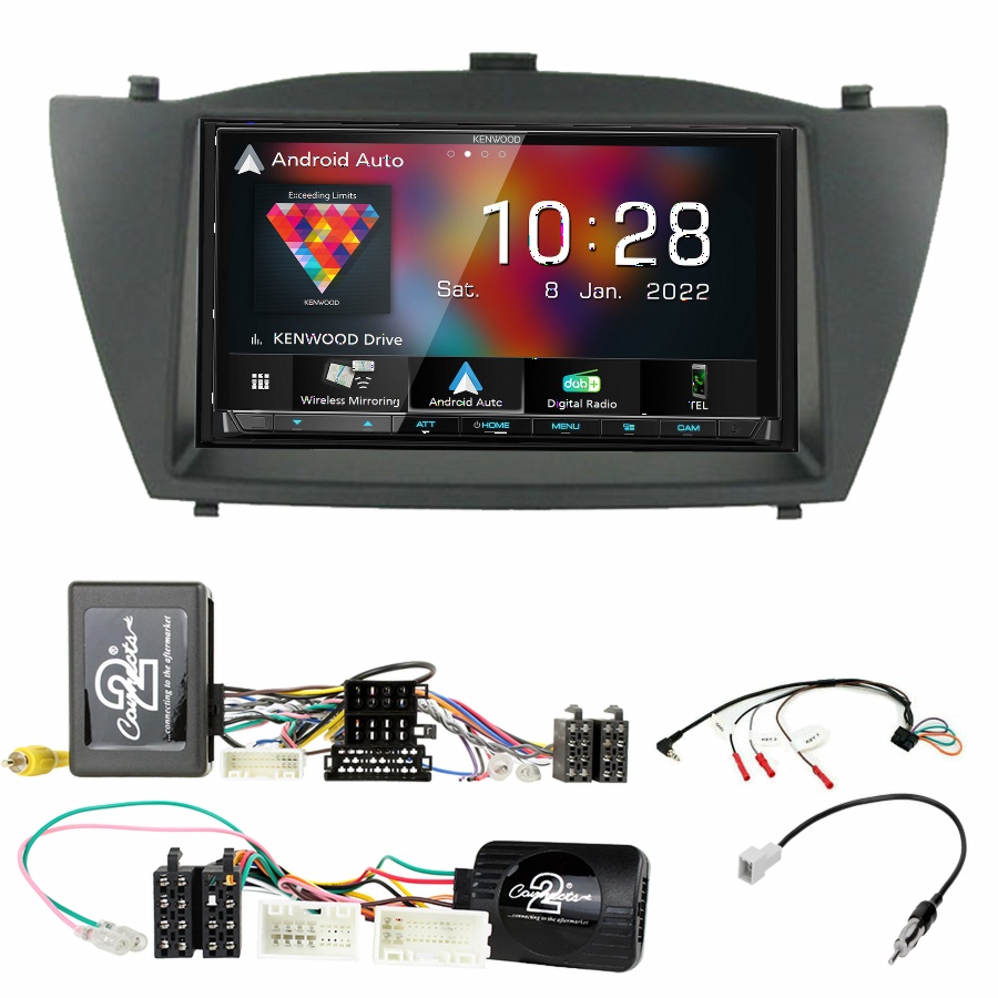 Autoradio Kenwood CarPlay GPS Hyundai IX35 de 2010 à 2015 - Kit complet