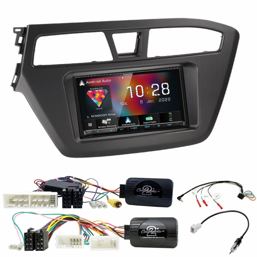 Autoradio Kenwood CarPlay GPS Hyundai i20 de 2015 à 2020 - Kit complet