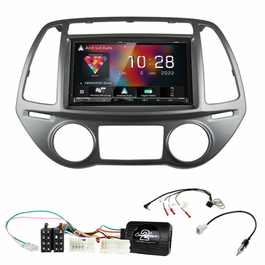 Autoradio Kenwood CarPlay GPS Hyundai i20 de 2012 à 2015 - Kit complet