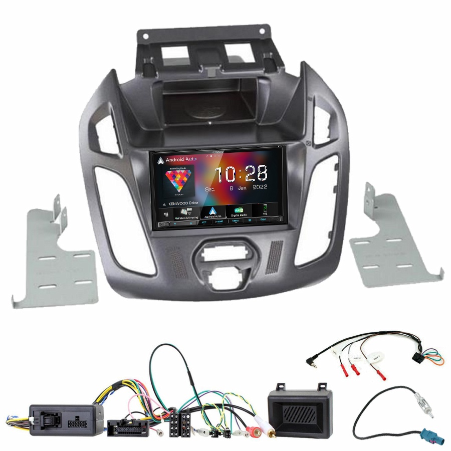 Autoradio Kenwood CarPlay GPS Ford Transit Connect et Tourneo Connect - Kit complet
